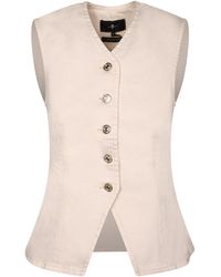 7 For All Mankind - Button-Front Western-Style Vest - Lyst