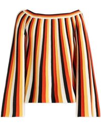 Chloé - Chloé Off-Shoulder Striped Top - Lyst