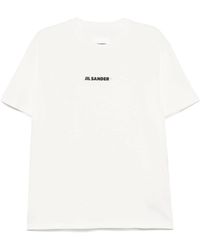Jil Sander - Crew Neck Logo T-Shirt - Lyst