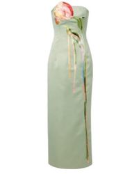 Leo - Marilyn Floral-Appliqué Bustier Dress - Lyst