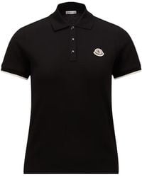 Moncler - Logo Patch Short-Sleeved Polo Shirt - Lyst