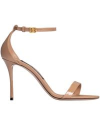 Dolce & Gabbana - Patent-Leather Sandals - Lyst