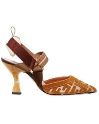 Fendi - Colibrì Ff High-Heel Slingback Pumps - Lyst