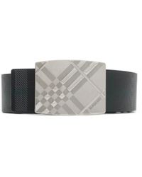Burberry - Reversible Engraved Check Belt - Lyst