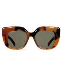 Gucci - Square Frame Sunglasses - Lyst