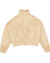 Alaïa - Alaïa High-Neck Leather Jacket - Lyst