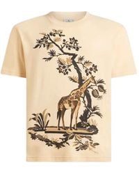 Etro - Giraffe-Print T-Shirt - Lyst