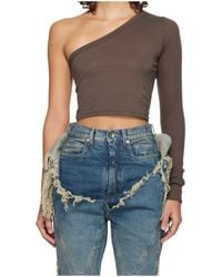 Rick Owens - Temple Ziggy One-Shoulder Design T-Shirt - Lyst