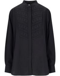 Isabel Marant - Isabel Marant Étoile Britten Embroidered-Detailed Long-Sleeved Shirt - Lyst