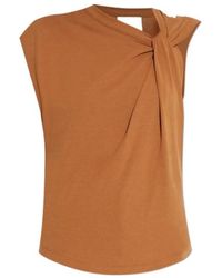 Isabel Marant - Nayda Knot-Detailed T-Shirt - Lyst