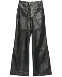 Victoria Beckham - Leather Alina Trousers - Lyst