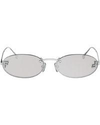 Fendi - Eyewear Oval Frame Sunglasses - Lyst