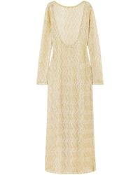 Missoni - Open-Back Metallic Crochet-Knit Maxi Dress - Lyst