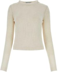 Prada - Boat Neck Sleeved Sweater - Lyst