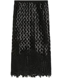 Sportmax - Sequin-Embellished Open-Knit Skirt - Lyst