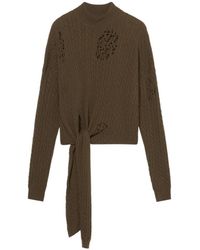 Blumarine - Tie-Detail Sweater - Lyst
