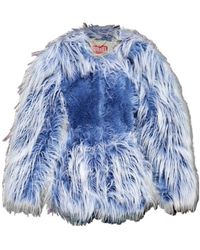DIESEL - Long-Sleeved Fur Coat - Lyst