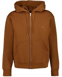 MM6 by Maison Margiela - Regular Fit Zipped Hooded Sweatshirt - Lyst