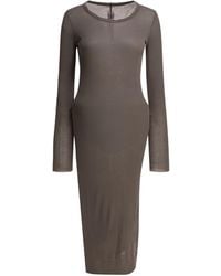 Rick Owens - Cotton Midi Dress - Lyst
