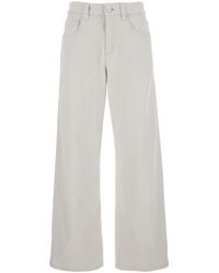 Brunello Cucinelli - Logo Patch Straight-Leg Jeans - Lyst