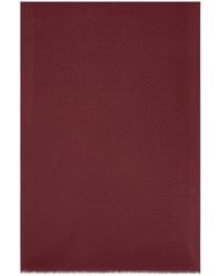Ferragamo - Ferragamo Logo Patch Fringed Scarf - Lyst