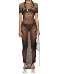 Jean Paul Gaultier - Graphic Printed Maxi Dress - Lyst