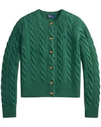 Polo Ralph Lauren - Logo Embroidered Crewneck Cardigan - Lyst