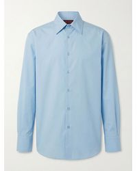 Gucci - Embossed Long-Sleeve Poplin Shirt - Lyst