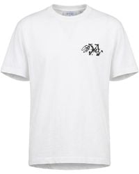 Off-White c/o Virgil Abloh - Stroke 2 Arrow Skate Crew-Neck T-Shirt - Lyst
