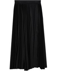 Helmut Lang - Pleated Satin-Jacquard Maxi Skirt - Lyst