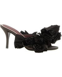 Magda Butrym - Flower Taffeta Stiletto Mules - Lyst