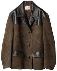 Miu Miu - Panelled Button-Up Jacket - Lyst