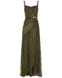 Blumarine - Floral-Lace Panelled Maxi Dress - Lyst