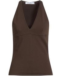 Max Mara - Sleeveless Solid-Colored V-Neck Knit Top - Lyst