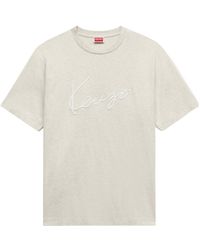 KENZO - Signature' Embroidered T-Shirt - Lyst