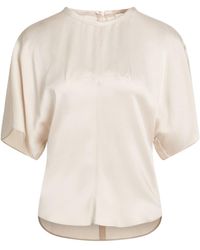 Isabel Marant - Solid Color Satin Short Sleeve Top - Lyst