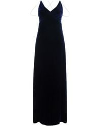 forte_forte - Beaded Strap Velvet Maxi Dress - Lyst