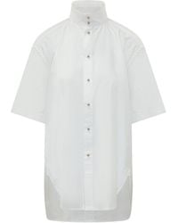 DARKPARK - Roberta High-Neck Popeline Shirt - Lyst