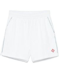 CASABLANCA - Logo Embroidered Shorts - Lyst
