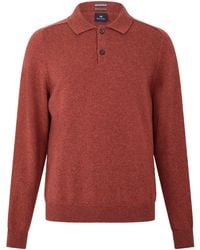 Paul Smith - Woolen Long-Sleeved Knitted Polo Shirt - Lyst