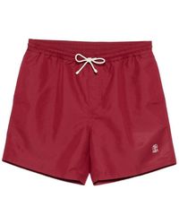 Brunello Cucinelli - Solomeo Crest Swim Shorts - Lyst
