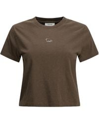Maison Kitsuné - Maison Kitsuné Baby Fox Cropped T-Shirt - Lyst