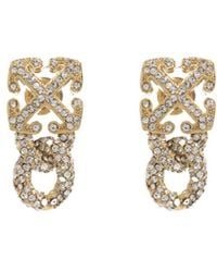 Off-White c/o Virgil Abloh - Arrow Motif Embellished Earrings - Lyst