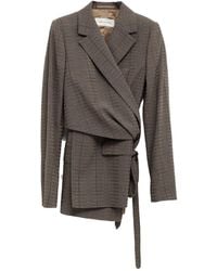 Dries Van Noten - Draped Wool Blazer - Lyst