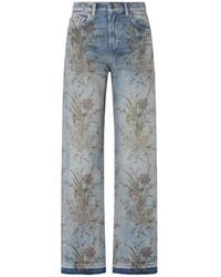 Liu Jo - Floral Straight-Leg Jeans - Lyst
