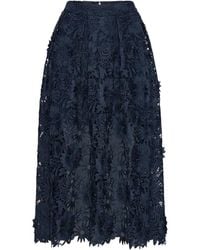 ROTATE BIRGER CHRISTENSEN - 3D Lace Midi Skirt - Lyst