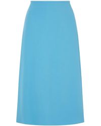 Jil Sander - Crepe Midi Skirt - Lyst