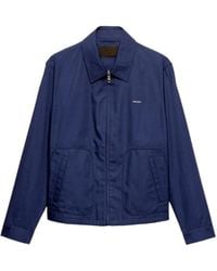 Prada - Technical Cotton Zipper Blouson Jacket - Lyst