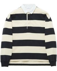 McQueen - Oversized Striped Polo Shirt - Lyst