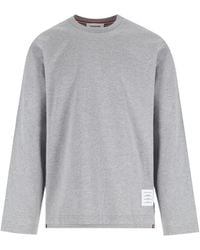 Thom Browne - Oversized Long Sleeved Jersey T-Shirt - Lyst